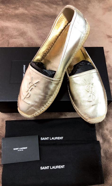 ysl espadrilles metallic